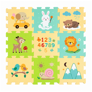 PETITE&MARS Podlahové skládací puzzle Nexli 9 ks, Forest Friends