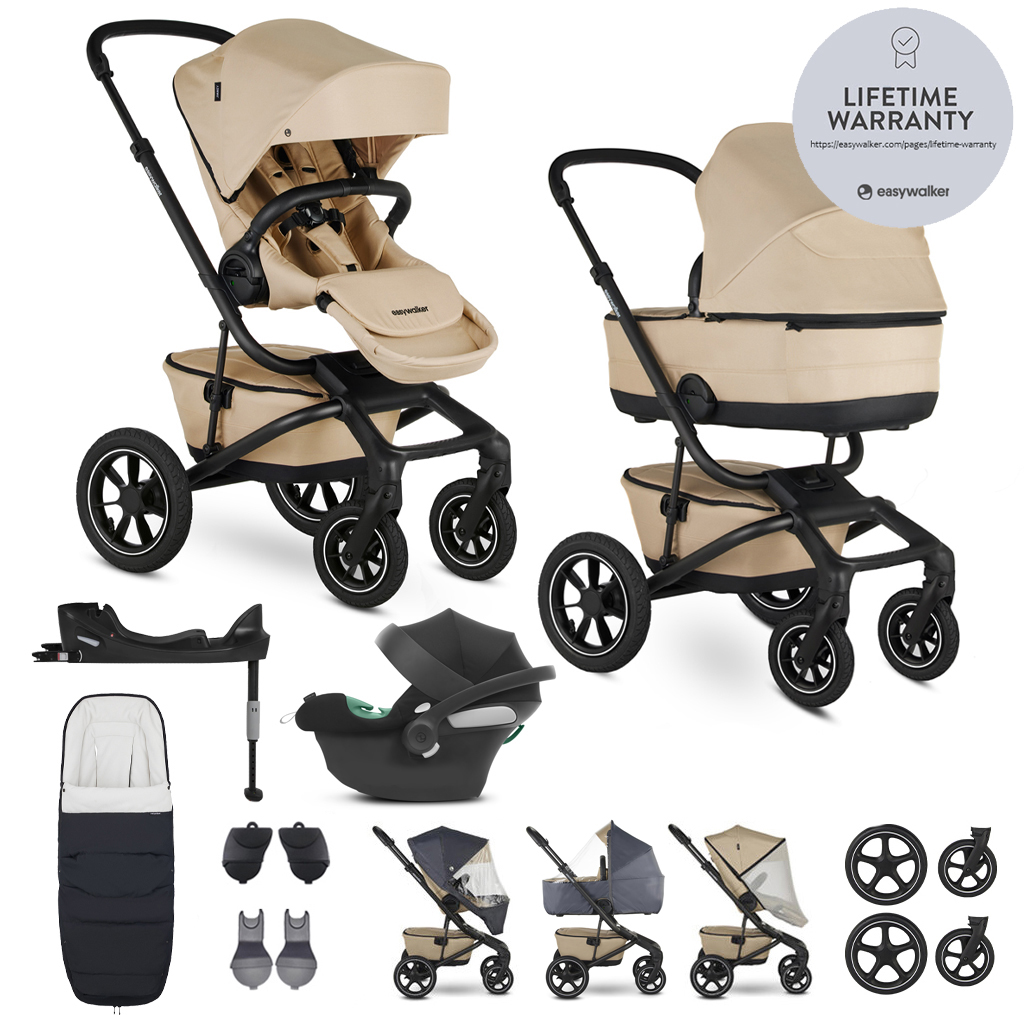 EASYWALKER SET Kočárek 4v1 Jimmey Sand Taupe XXL AIR + RWS + CYBEX Aton B2 i-Size