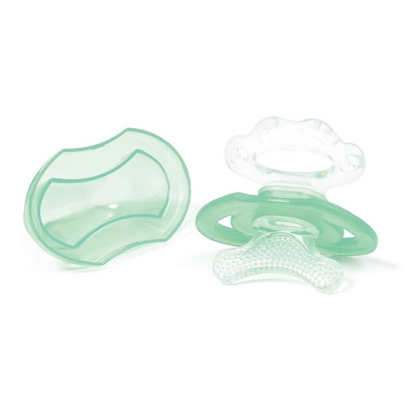 BABYONO Soft silicone teether BPA free green 3m+
